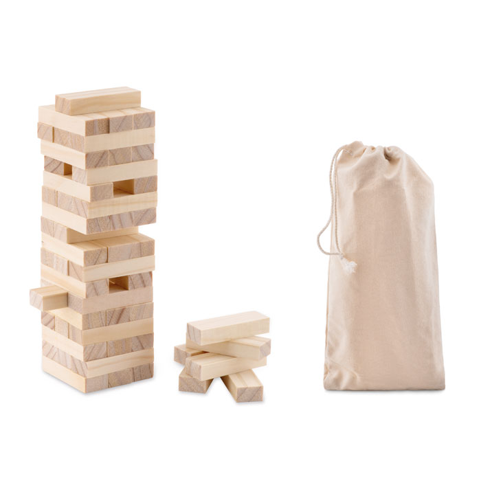 Wooden blocks tower game